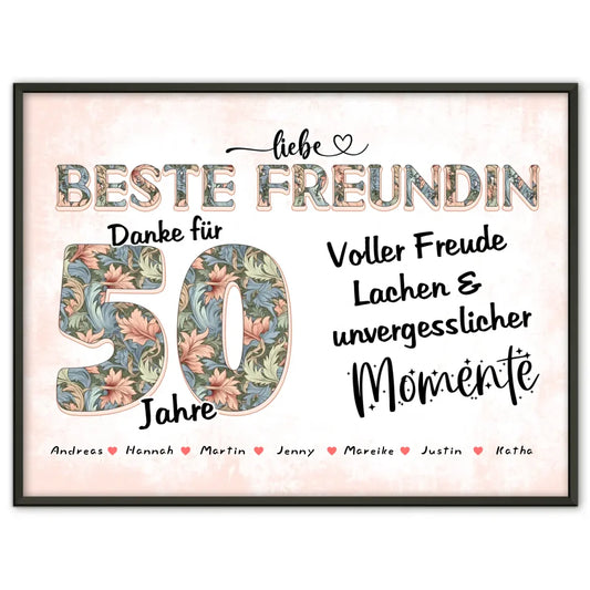 Beste Freundin Geschenk zum 18 Geburtstag Unsere Momente mit Namen