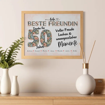 Beste Freundin Geschenk zum 18 Geburtstag Unsere Momente mit Namen
