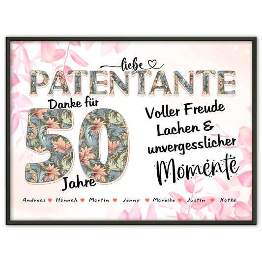 Patentante Geschenk zum 50 Geburtstag Unsere Momente mit Namen
