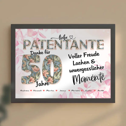 Patentante Geschenk zum 50 Geburtstag Unsere Momente mit Namen