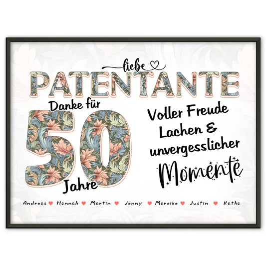 Patentante Foto Momente 30 Geburtstag Personalisiertes Poster