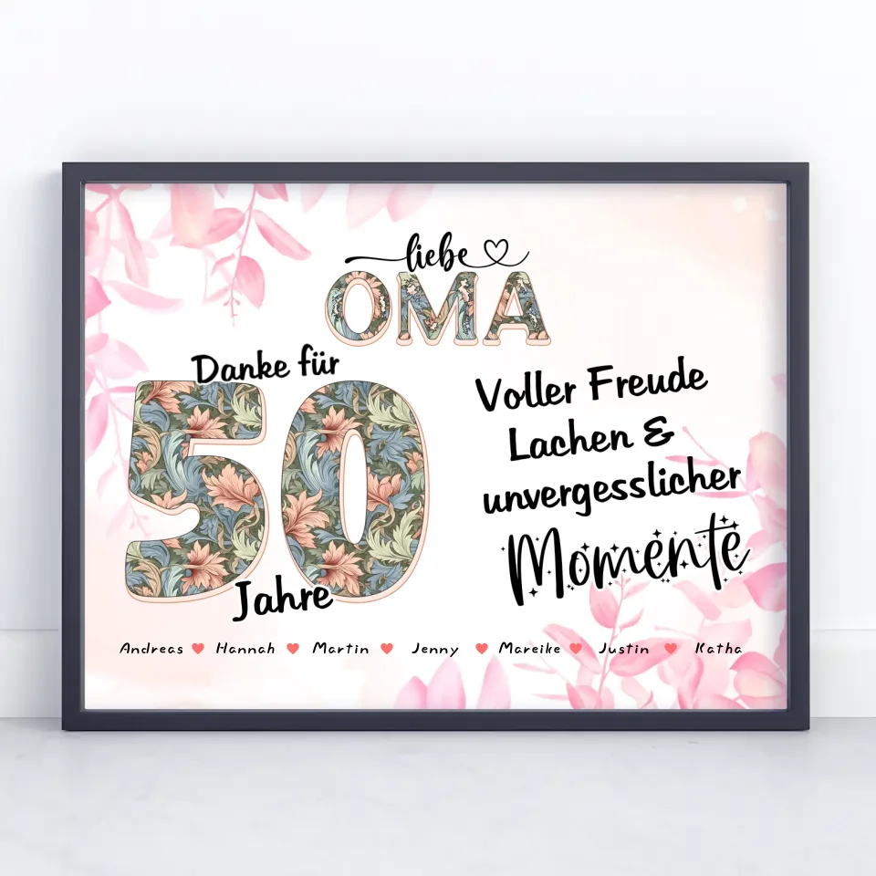 Oma Geschenk für 50 Geburtstag