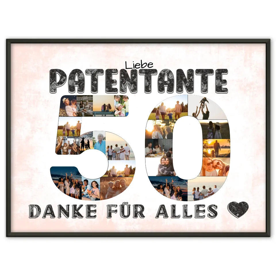 50 Geburtstag Poster personalisiert Danke für Alles für