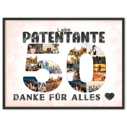 50 Geburtstag Poster personalisiert Danke für Alles für