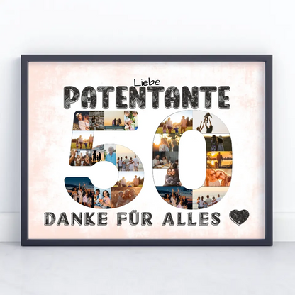 50 Geburtstag Poster personalisiert Danke für Alles für