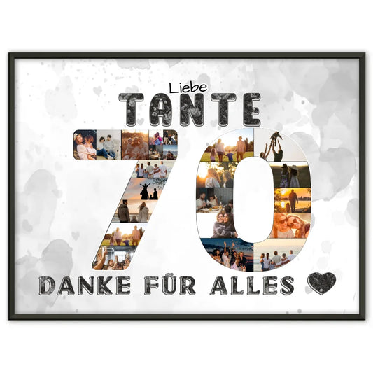 70 Geburtstag Tante Geschenk Personalisiertes Poster
