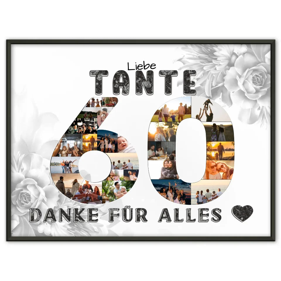 60 Geburtstag Geschenke Poster Tante Danke für alles