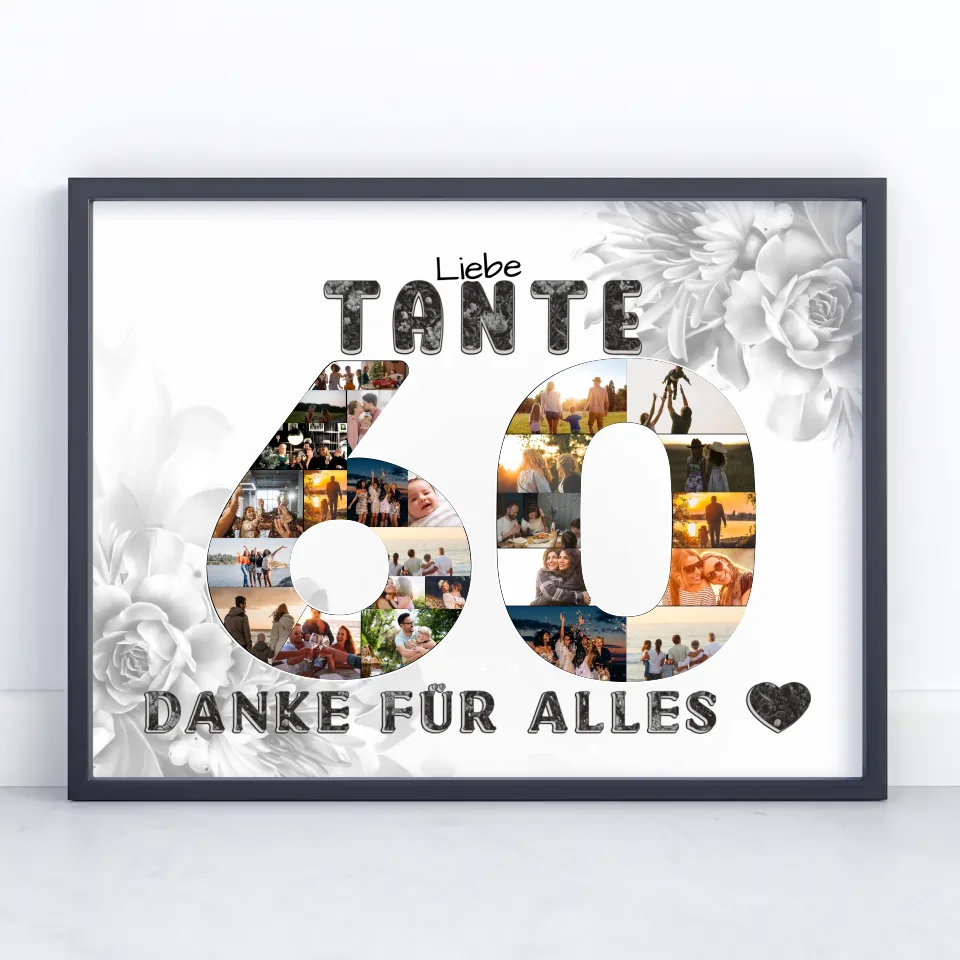 60 Geburtstag Geschenke Poster Tante Danke für alles