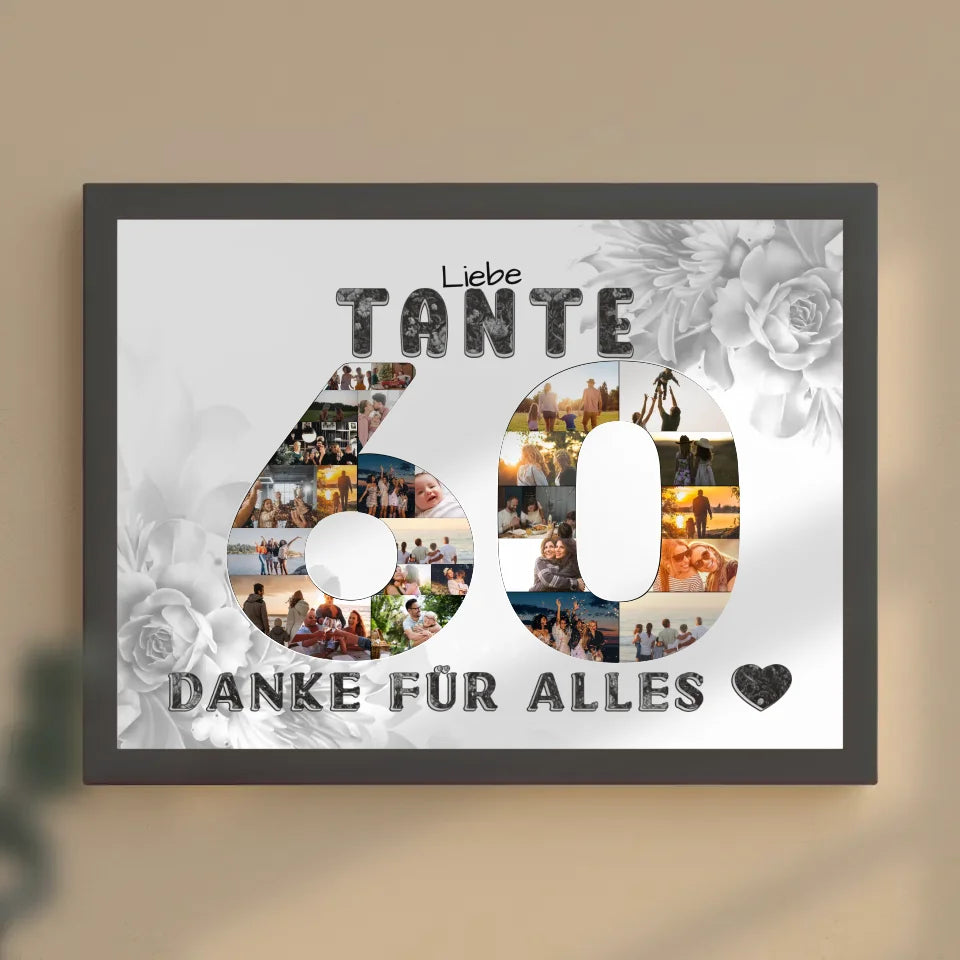 60 Geburtstag Geschenke Poster Tante Danke für alles