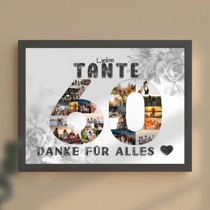 60 Geburtstag Geschenke Poster Tante Danke für alles
