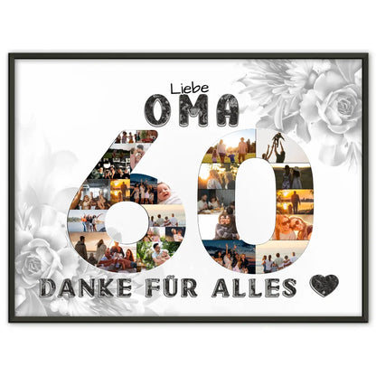 60 Geburtstag Oma Geschenk Personalisiertes Poster