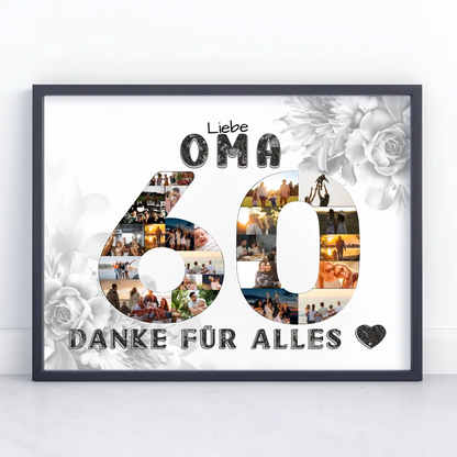 60 Geburtstag Oma Geschenk Personalisiertes Poster