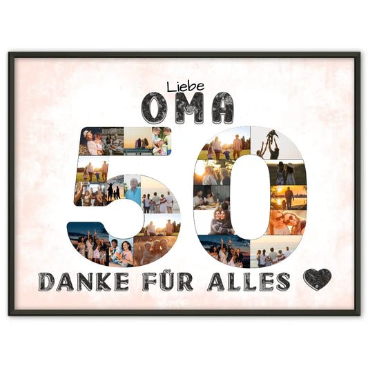50 Geburtstag Oma Geschenk Personalisiertes Poster