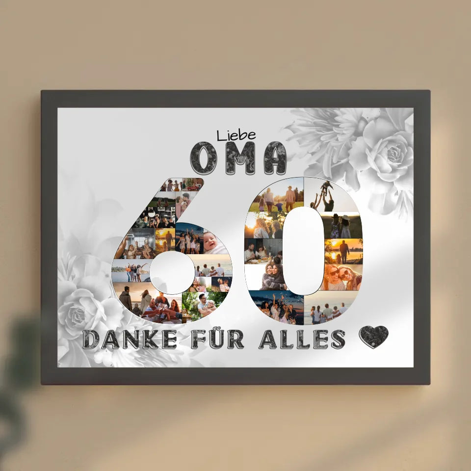 60 Geburtstag Oma Geschenk Personalisiertes Poster