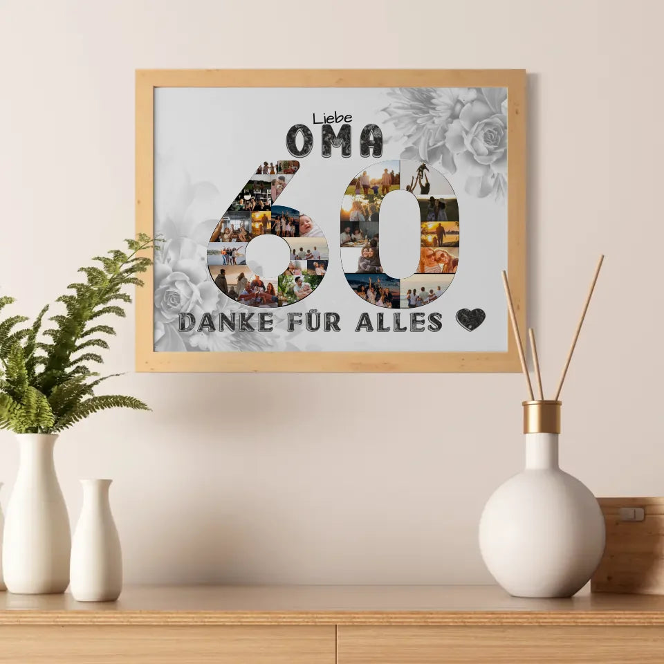 60 Geburtstag Oma Geschenk Personalisiertes Poster