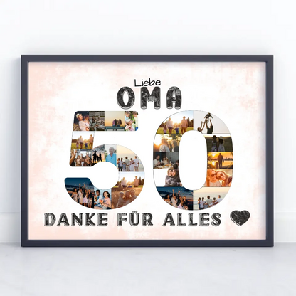 50 Geburtstag Oma Geschenk Personalisiertes Poster