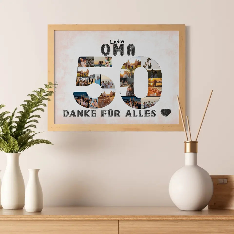 50 Geburtstag Oma Geschenk Personalisiertes Poster