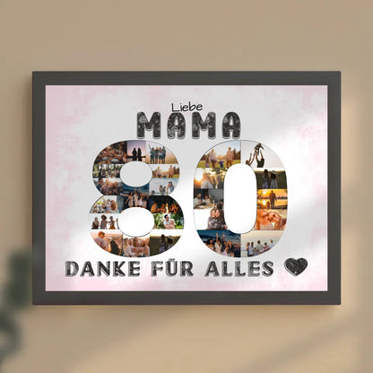 80 Geburtstag Mama Geschenk Personalisiertes Poster