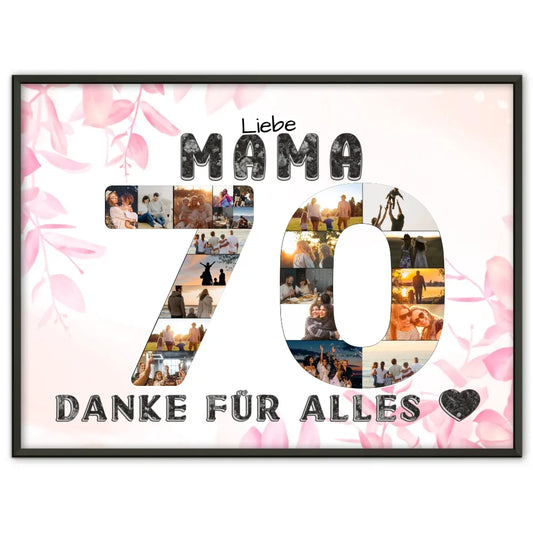 70 Geburtstag Geschenke Poster Mama Danke für alles