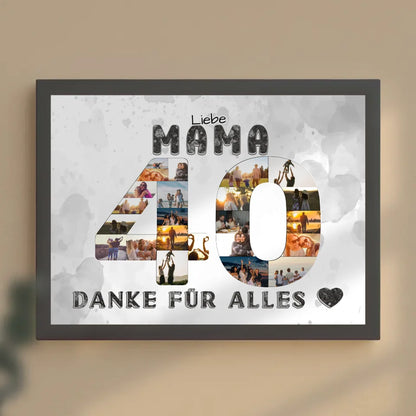 40 Geburtstag Geschenk Personalisiert Mama Poster Danke für Alles