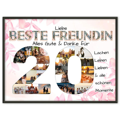 Beste Freundin Geschenk zum 20 Geburtstag Schöne Momente