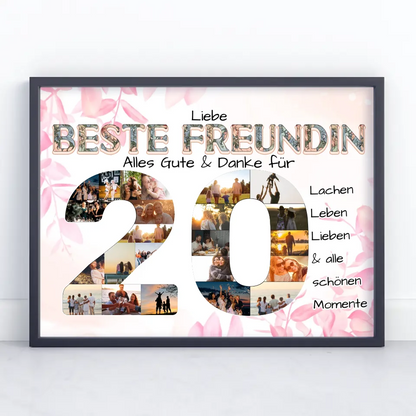 Beste Freundin Geschenk zum 20 Geburtstag Schöne Momente