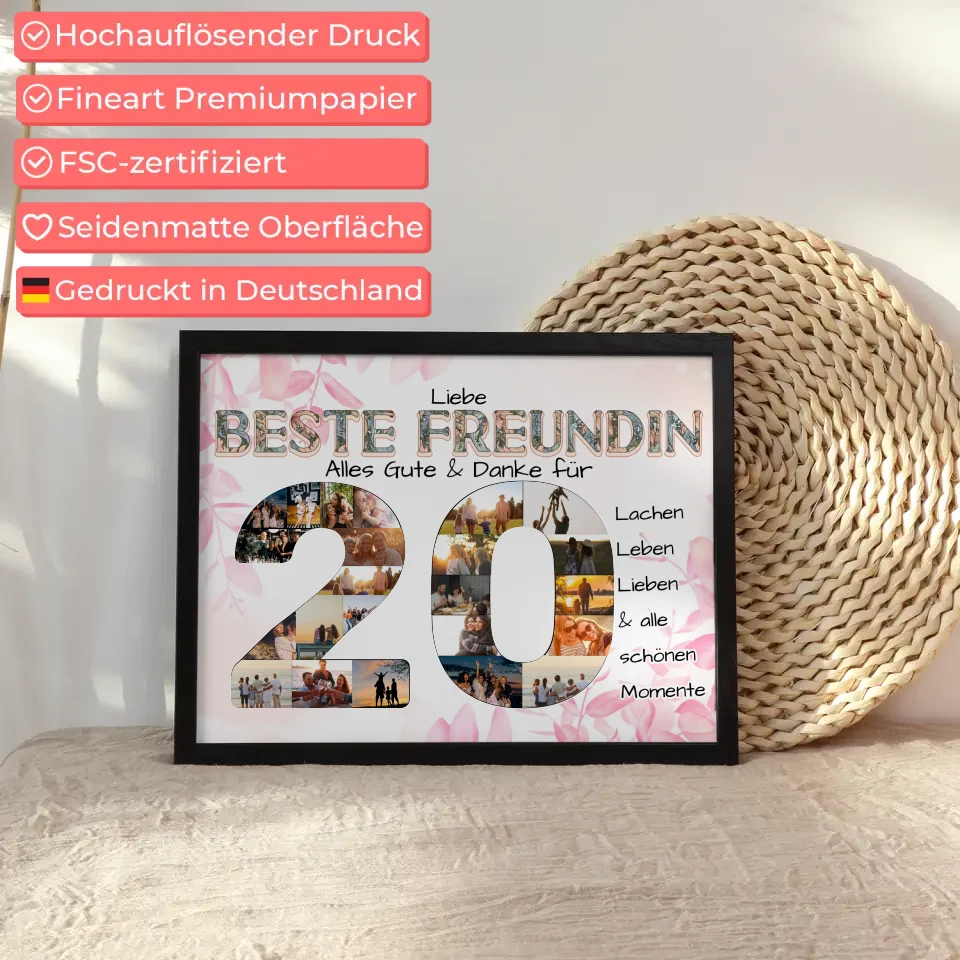 Beste Freundin Geschenk zum 20 Geburtstag Schöne Momente