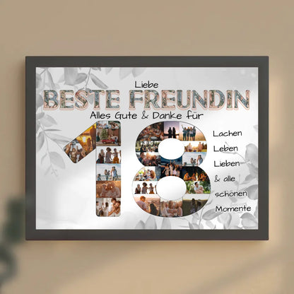 Poster Geschenk zum 18 Geburtstag für Beste Freundin Schöne Momente