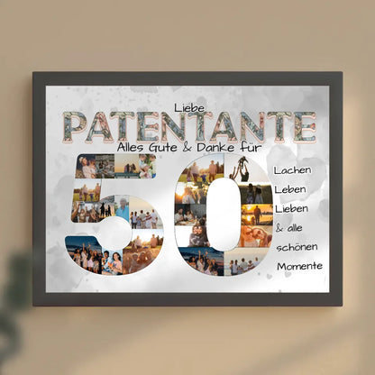 Geschenke Poster 50 Geburtstag für Patentante Danke für Alles
