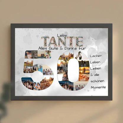 Geschenke Poster 50 Geburtstag für Tante Viele Fotos