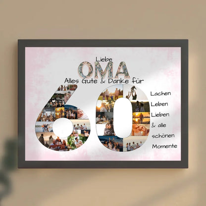 Personalisiertes Poster zum 60 Geburtstag für Mama Schöne Momente