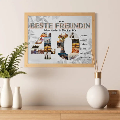 Poster Geschenk zum 40 Geburtstag für Mama Fotocollage