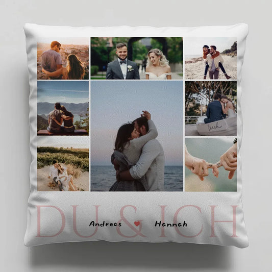 Kissen Personalisiert Paare für Valentinstag Fotocollage 8 Fotos 1