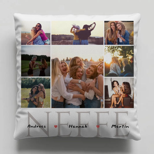 Foto Kissen für Neffe Fotocollage 8 Fotos & Namen 1