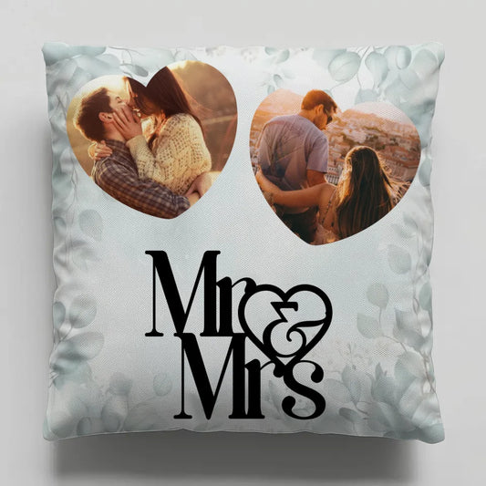 Kissen Personalisiert Paare Liebes Geschenk mit 2 Fotos und Wunschtext 1