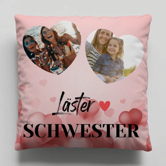 Foto Kissen Beste Freundin Zum Geburtstag mit 2 Fotos 1