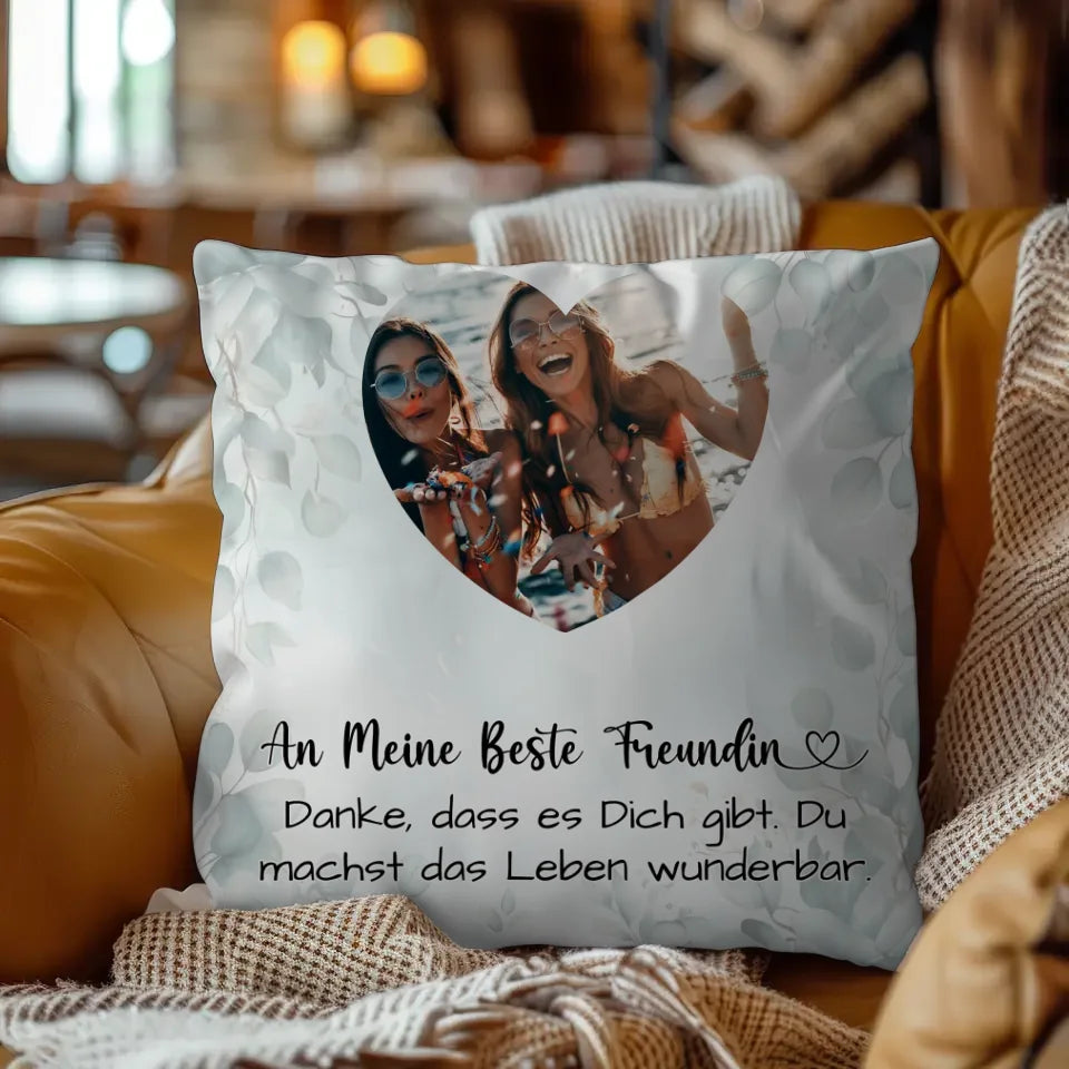 Personalisiertes Kissen Beste Freundin Zum Geburtstag und Wunschtext