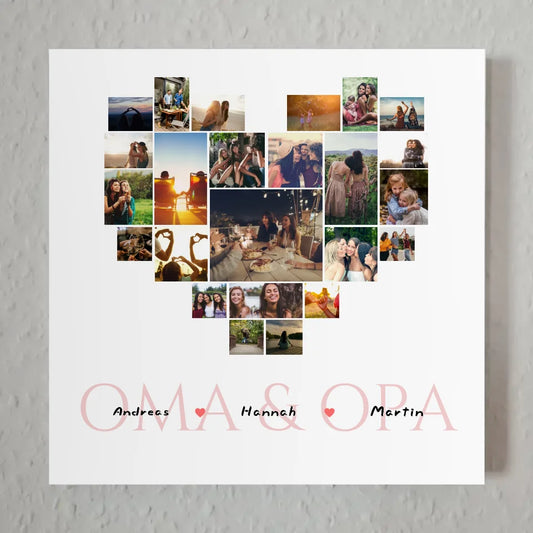 Fotoboard für Oma für Muttertag 24 Fotos & Namen
