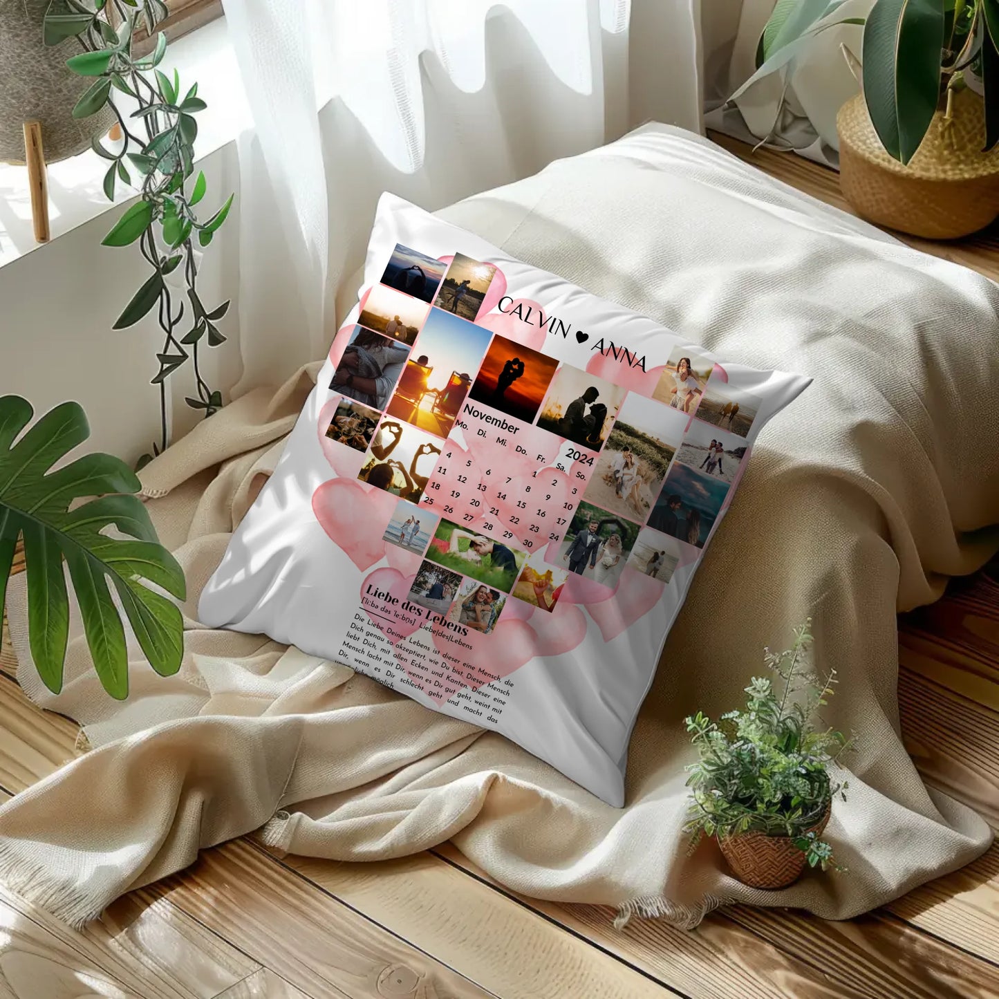 Personalisiertes Kissen Paare Fotocollage Definition Liebe Des Lebens