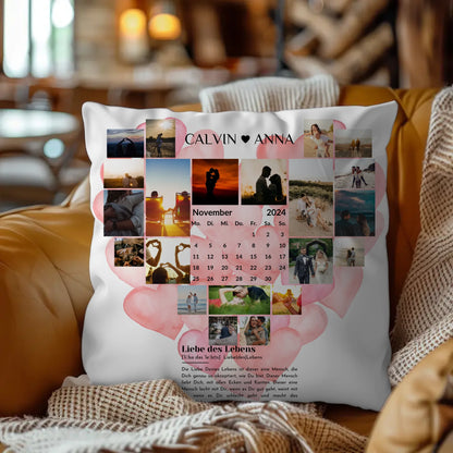 Personalisiertes Kissen Paare Fotocollage Definition Liebe Des Lebens