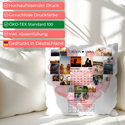 Personalisiertes Kissen Paare Fotocollage Definition Liebe Des Lebens