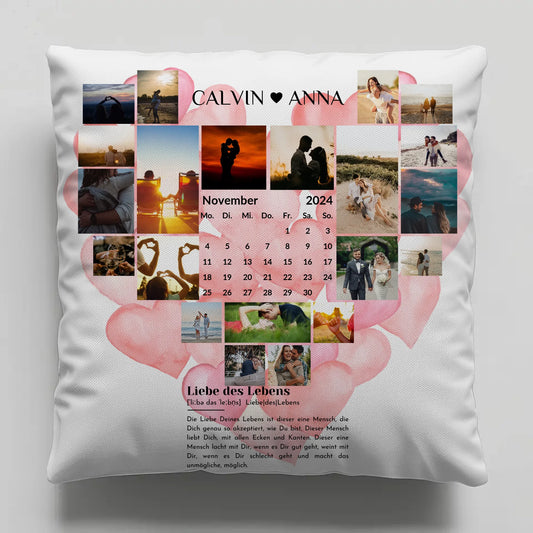 Personalisiertes Kissen Paare Fotocollage Definition Liebe Des Lebens
