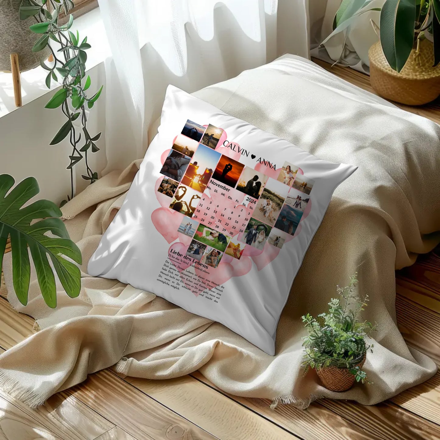 Personalisiertes Kissen Paare Fotocollage Definition Liebe Des Lebens