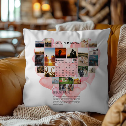 Personalisiertes Kissen Paare Fotocollage Definition Liebe Des Lebens