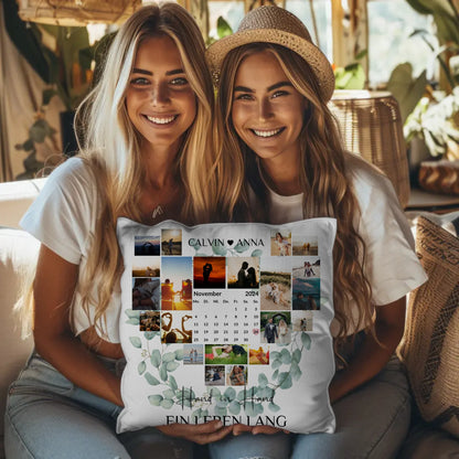 Paar Fotokissen Fotocollage Hand In Hand Ein Leben Lang gestalten