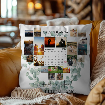 Paar Fotokissen Fotocollage Hand In Hand Ein Leben Lang gestalten