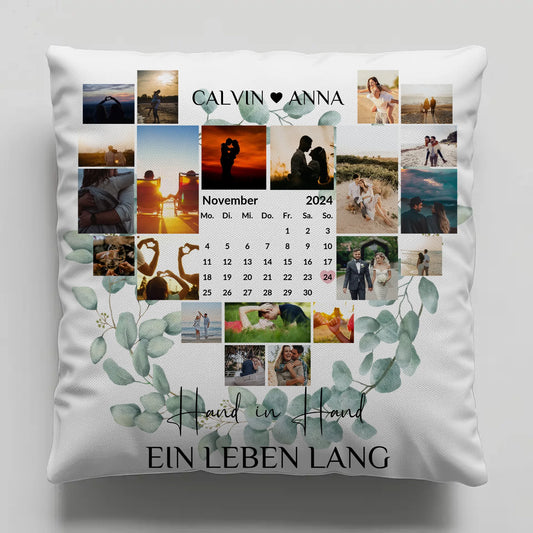 Paar Fotokissen Fotocollage Hand In Hand Ein Leben Lang gestalten