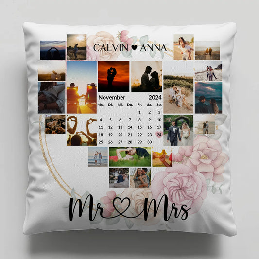 Kissen Für Paare Fotocollage Mr & Mrs Personalisierte Geschenke