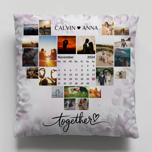 Kissen Personalisiert Fotocollage Together als einzigartiges Geschenk