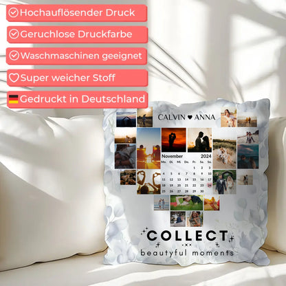 Fotokissen für Paare mit Fotocollage Collect Beautyful Moments